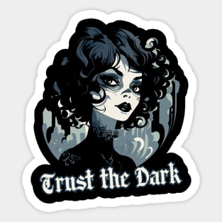 Funny Gothic Macabre Spooky Occult Creepy Halloween Sticker